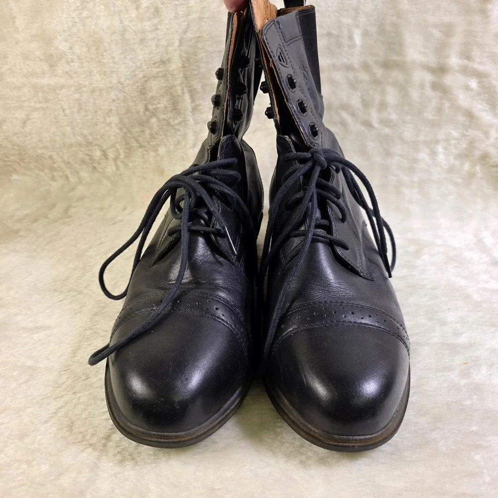 Ariat Paddock Boots Performer Pro Cobalt XR Black Leather Moto Lace Up Men 10.5D